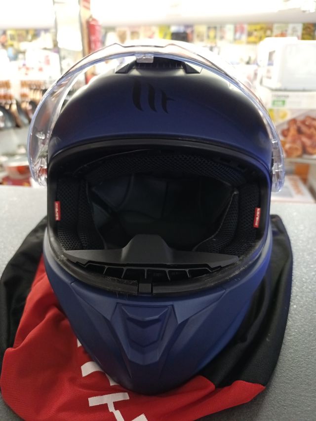 Casco Integral MTHelmets Azul Mate T.XL