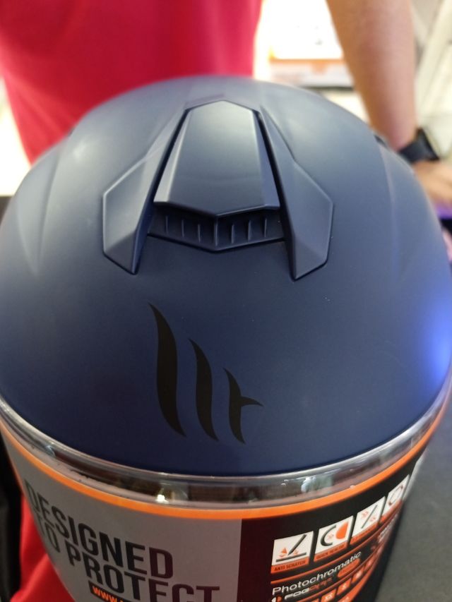 Casco Integral MTHelmets Azul Mate T.XL