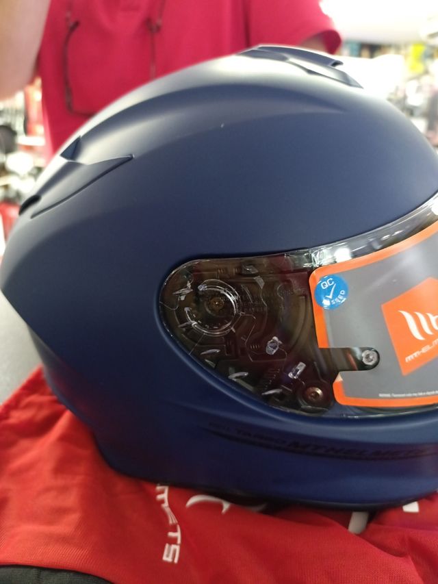 Casco Integral MTHelmets Azul Mate T.XL