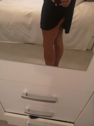 Vestido negro abalorios 