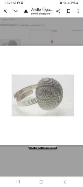 Anillo ajustable de plata
