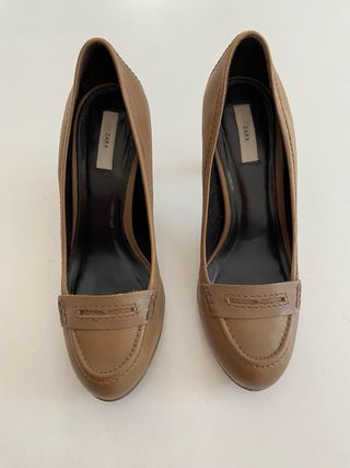 Mocasines tacón alto Zara T 38