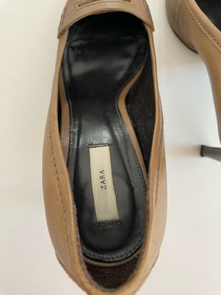 Mocasines tacón alto Zara T 38