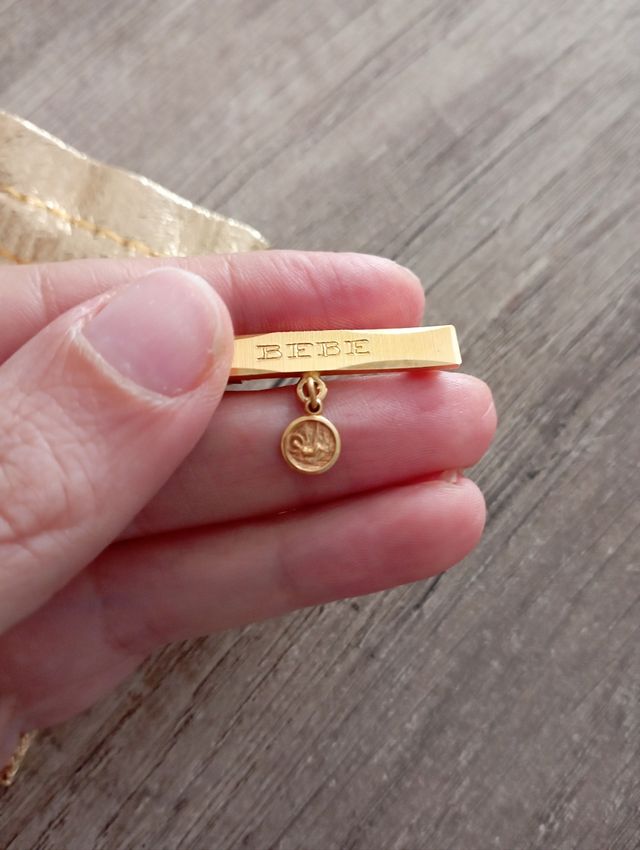 Broche aguja bebé plata