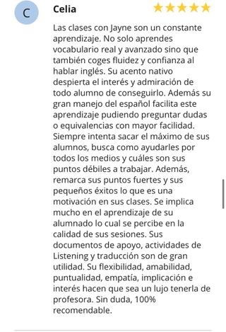 Clases de ingles online con nativa