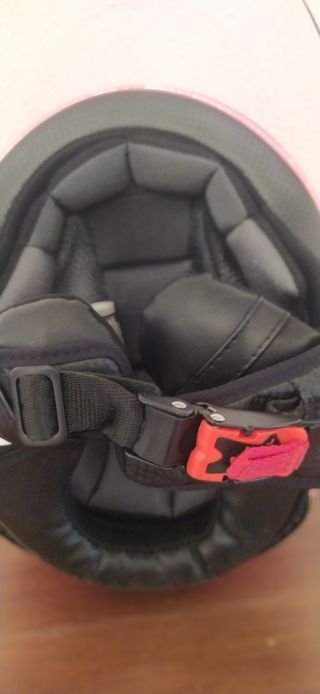 Casco moto niña rosa