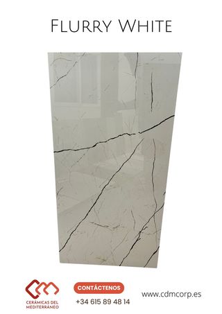 Suelo Cerámico Blanco - 60 x 120 cm