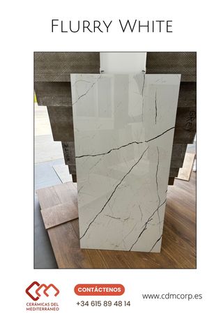 Suelo Cerámico Blanco - 60 x 120 cm