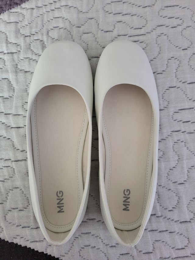 Bailarinas blancas Mango talla 34