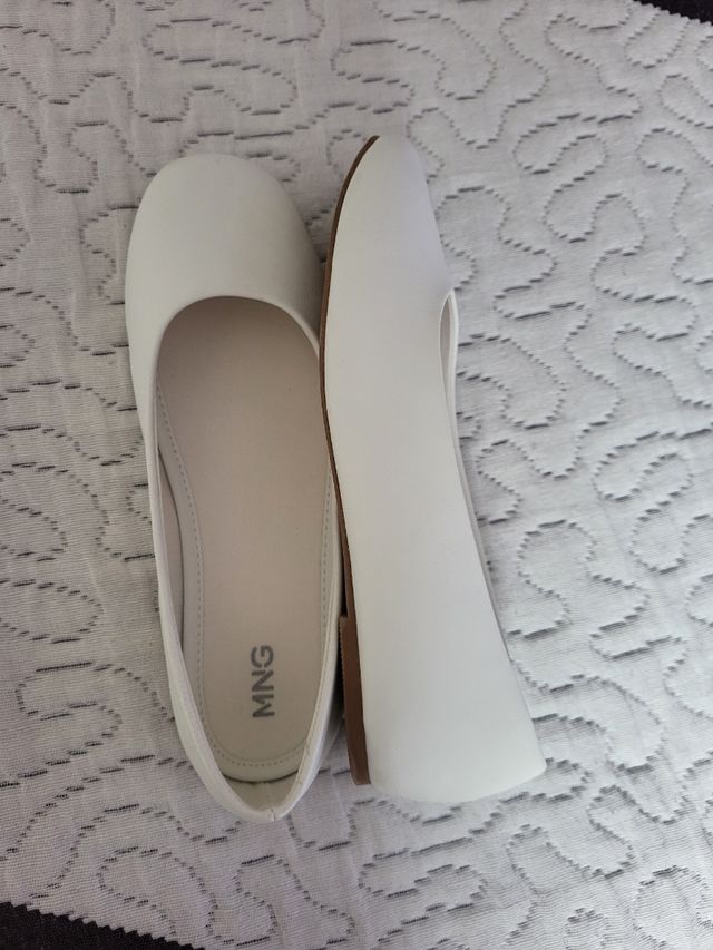 Bailarinas blancas Mango talla 34