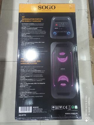 ALTAVOZ KARAOKE 🎤 REPRODUCTOR PORTÁTIL