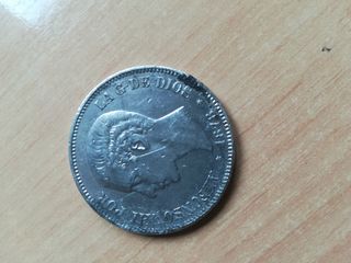 Moneda de 5 pesetas plata Alfonso XII
