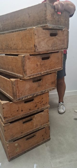 LOTE 7 CAJAS O CAJONES EN MADERA VINTAGE
