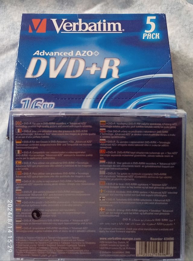 2 Cajas de DVDS Verbatin....