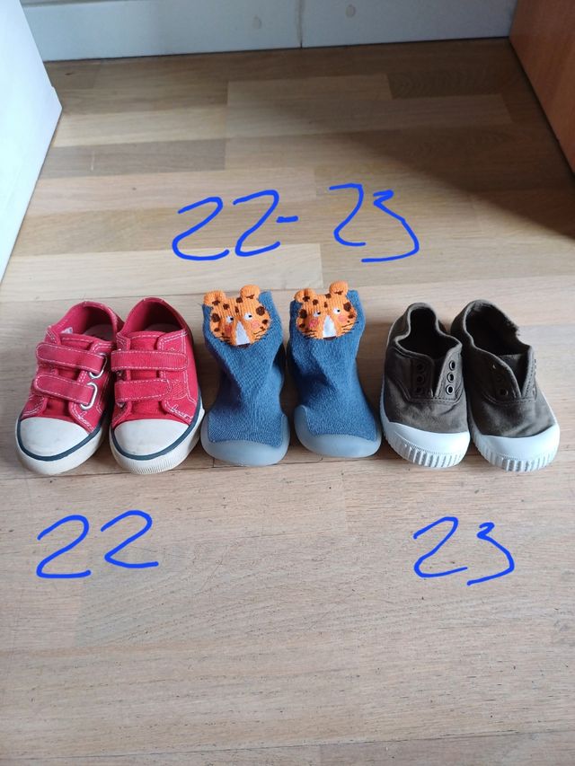 Pack zapatos talla 22 y 23