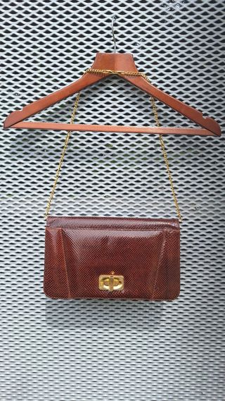 Bolso De Mano De Piel De Serpiente