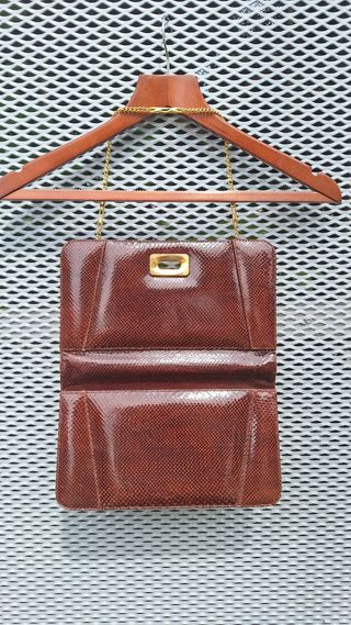 Bolso De Mano De Piel De Serpiente