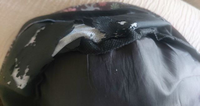 Mochila de tela estampada de mujer