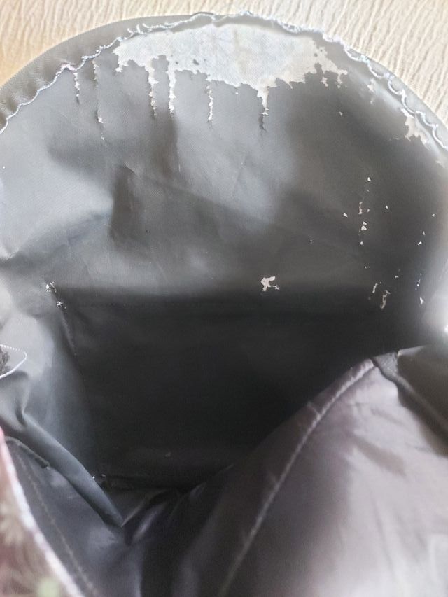 Mochila de tela estampada de mujer