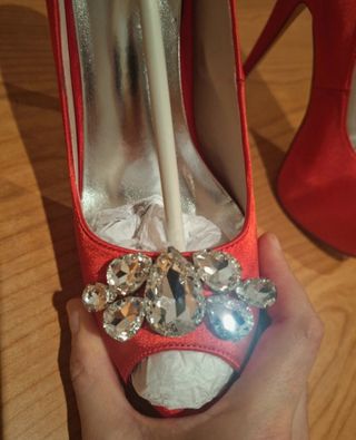 Zapato tacón rojo