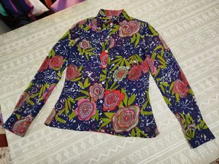 Blusa vintage hecha a mano talla 36