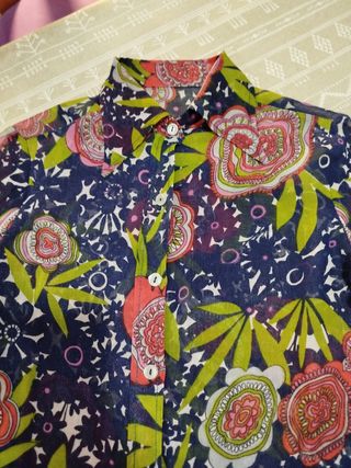 Blusa vintage hecha a mano talla 36