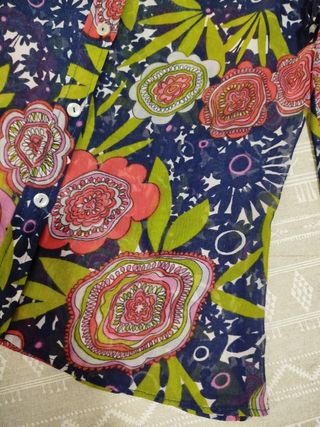 Blusa vintage hecha a mano talla 36