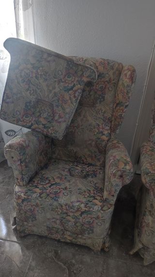 Sillón orejero, conjunto 2 unidades