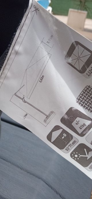 Sombrilla/Parasol rectangular aluminio