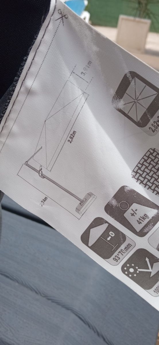 Sombrilla/Parasol rectangular aluminio