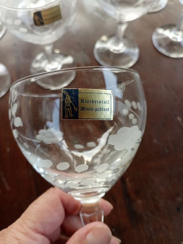 18+4 bicchieri vintage cristall NUOVI