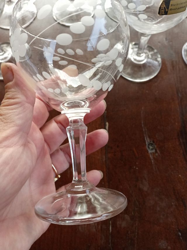 18+4 bicchieri vintage cristall NUOVI