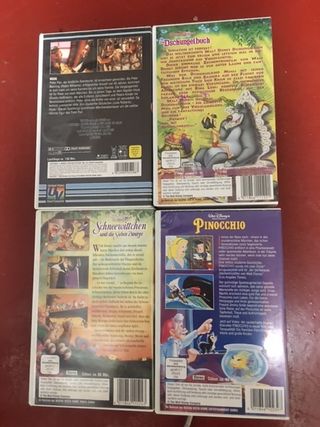 4 PELICULAS VHS INFANTIL ORIGINALES EN ALEMÁN