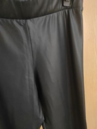 Leggins cuero negro S