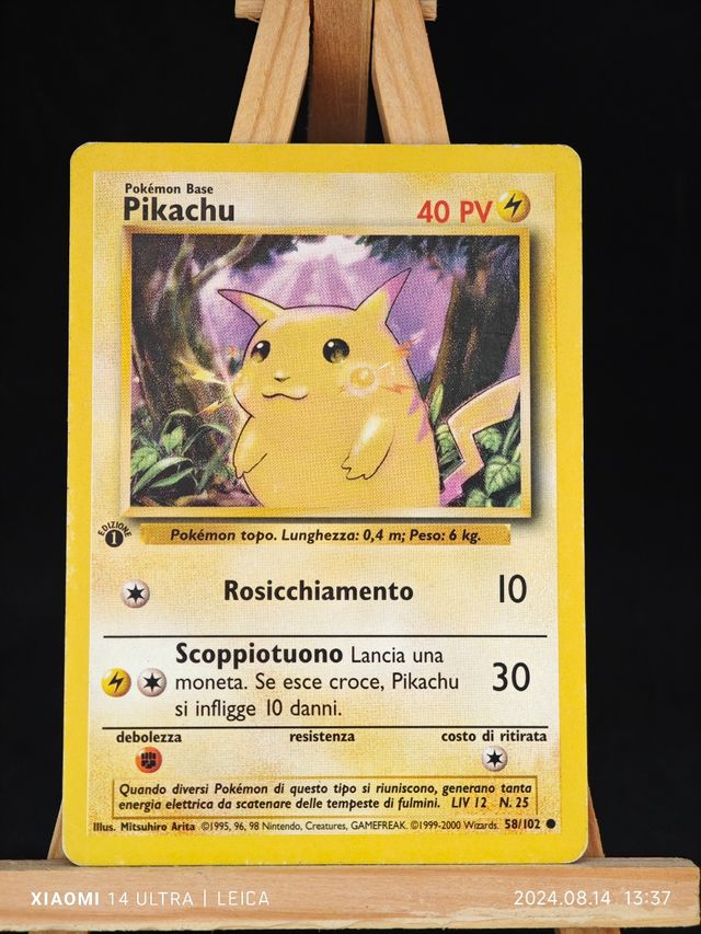 Pikachu set base prima edizione 58/102