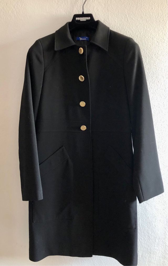 Abrigo mujer de fiesta negro