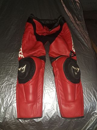 Mono de moto , botas y guantes Dainesse