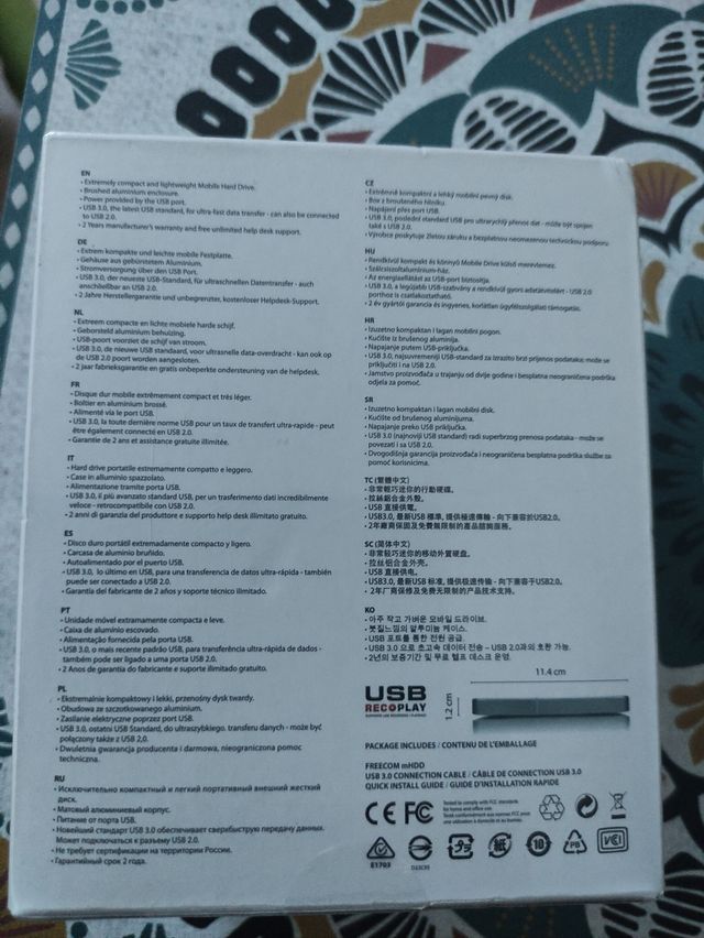 Disco duro móvil USB 3.0 y 1TB