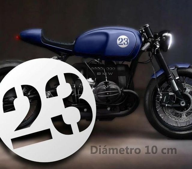 Números moto Cafe Racer Scrambler
