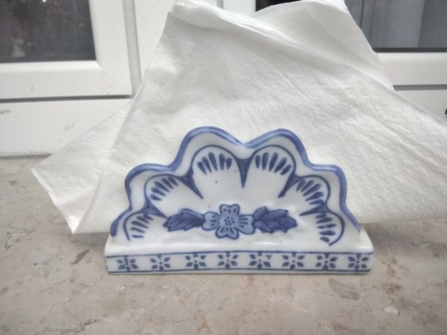 Portatatovaglioli ceramica stile shabby