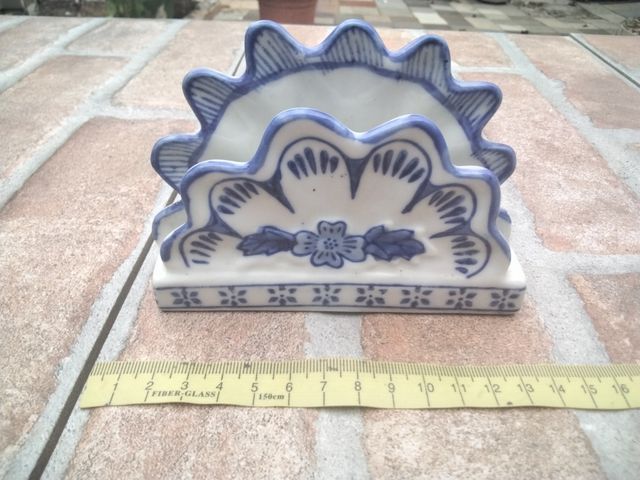 Portatatovaglioli ceramica stile shabby