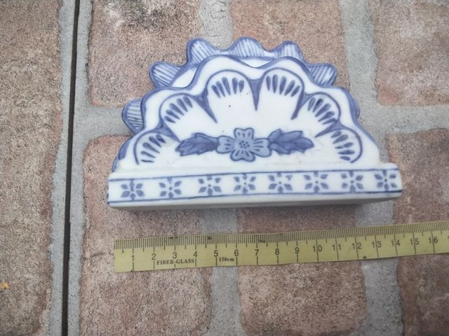 Portatatovaglioli ceramica stile shabby