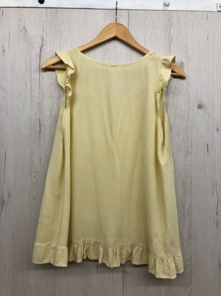 Blusa volantes amarilla