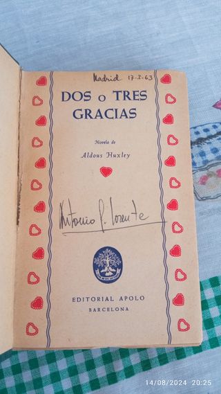 HUXLEY Dos o tres gracias