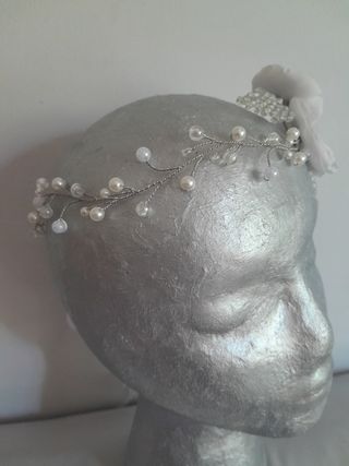 Tiara/diadema con aire vintage boda, comunión