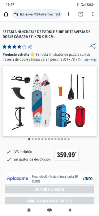 Tabla paddle surf 