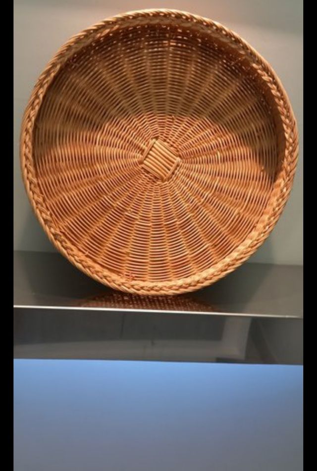 Vassoio design  midollino e legno