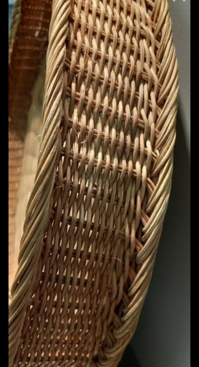 Vassoio design  midollino e legno