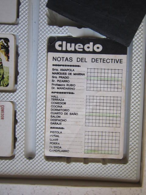 piezas sueltas juego de mesa Cluedo Borrás