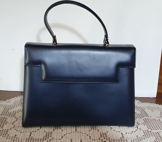 Borsetta vintage pelle blu
